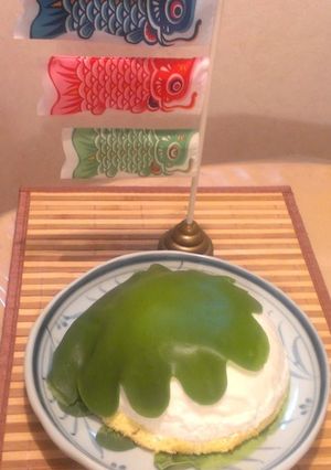 かしわ餅型ケーキ♪こどもの日に＾＾-レシピのメイン写真