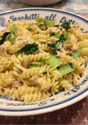 ツナと小松菜の和風パスタ-レシピのメイン写真