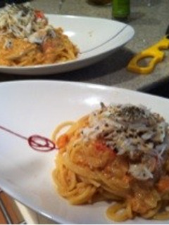 たらば蟹残り身パスタ-レシピのメイン写真