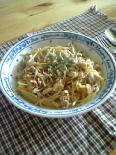 きのこと塩辛のクリームパスタ-レシピのメイン写真