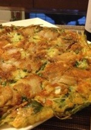 水菜でイタリアンチヂミ-レシピのメイン写真