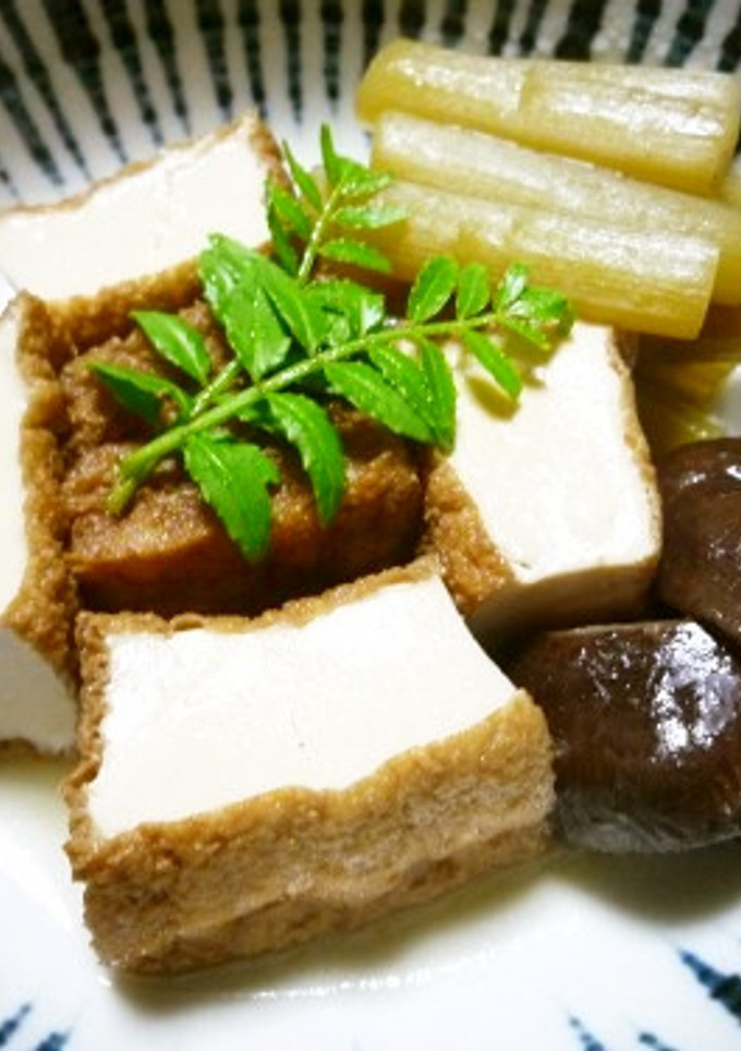 つわぶきと絹揚げの煮物-レシピのメイン写真
