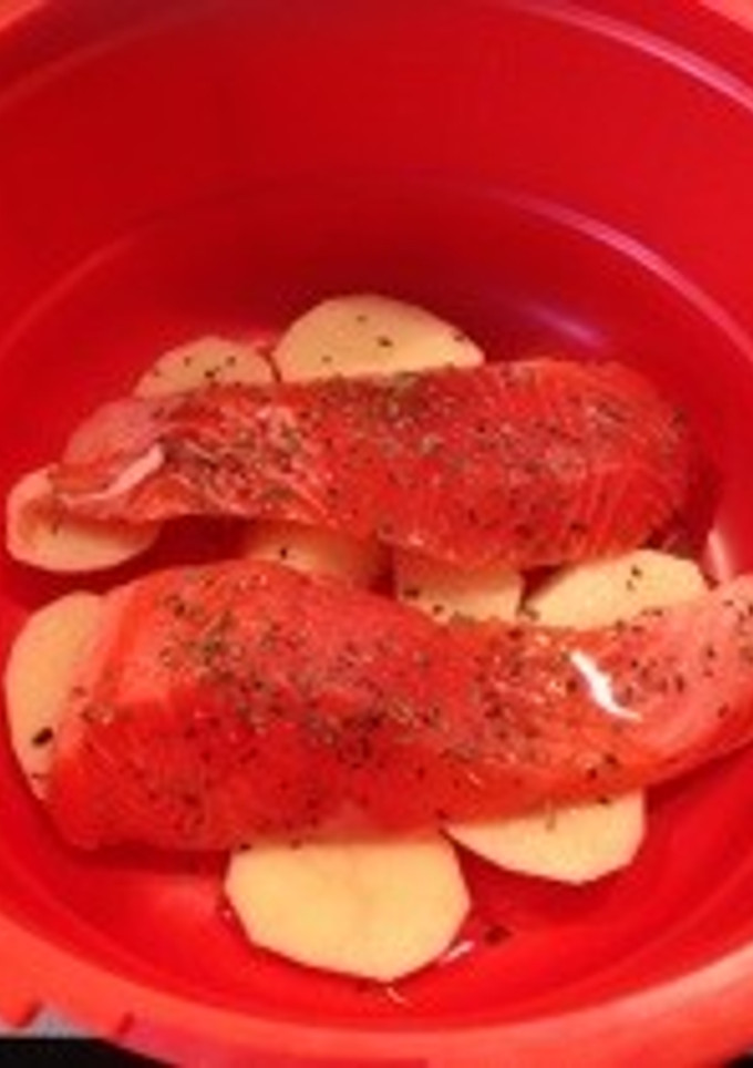 サーモンの簡単蒸し-レシピのメイン写真