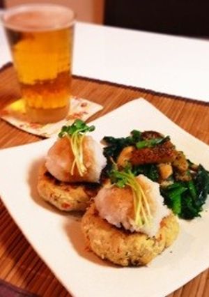 ポン酢で食べるおからハンバーグ-レシピのメイン写真