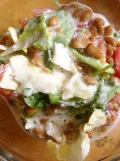 納豆と色々野菜のサラダ-レシピのメイン写真