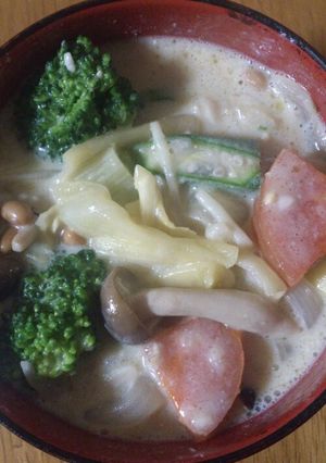 栄養満点☆とろとろ豆乳みそスープ-レシピのメイン写真