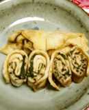 大葉と昆布の佃煮入り、かんたん卵焼き♬