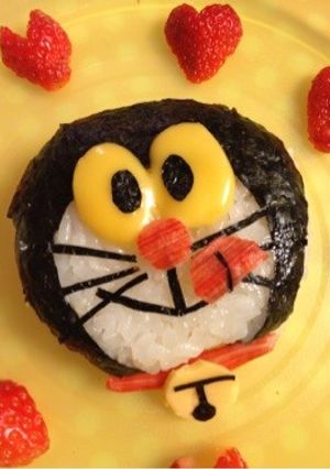 キャラ弁に〜舌をペロッのドラえもん（笑）-レシピのメイン写真