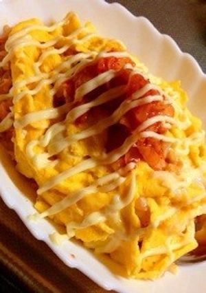 簡単！バターキムチオムライス-レシピのメイン写真