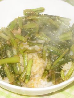 ヘルシー ♥ 蕪の葉丼-レシピのメイン写真