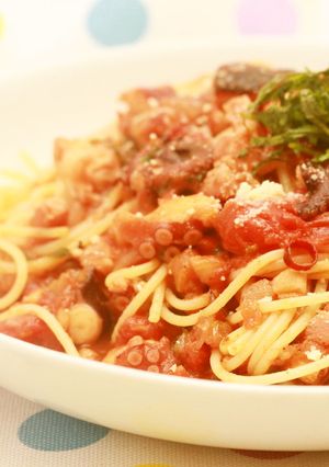 冷製でもOK♬簡単とまタコパスタ-レシピのメイン写真