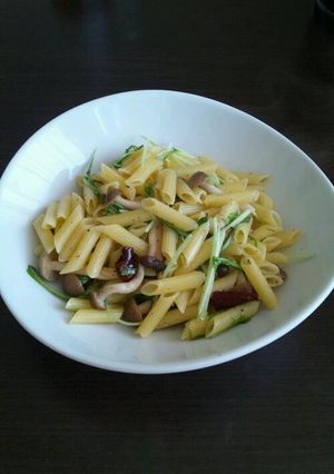 しめじと水菜のペペロンチーノ-レシピのメイン写真