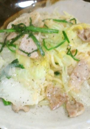 春キャベツと豚肉のパスタ-レシピのメイン写真