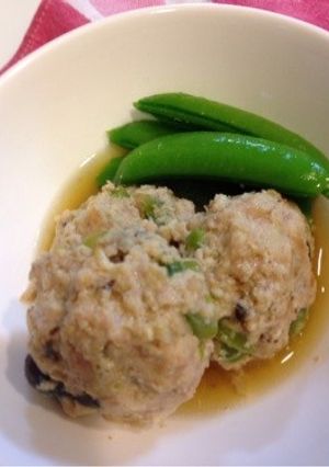 しめじとスナップエンドウの鳥つくね煮-レシピのメイン写真