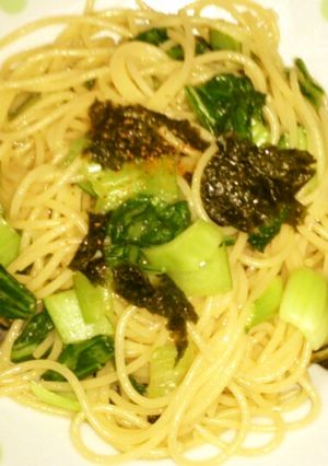 のりチンゲン菜の和風醤油パスタ-レシピのメイン写真