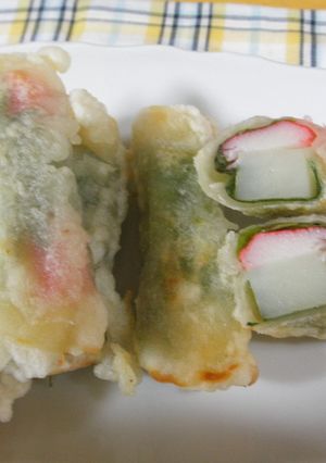 餃子の皮でくるくる巻き天ぷら-レシピのメイン写真
