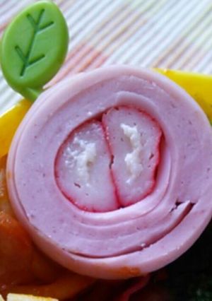カニカマで巻き巻きリンゴ♪-レシピのメイン写真