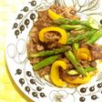 彩りアスパラと牛肉炒め☆柚子胡椒風味