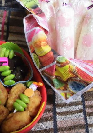 簡単☆可愛い♪お花見に桜ラップサンド-レシピのメイン写真