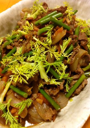 牛肉とニンニクの芽炒め-レシピのメイン写真