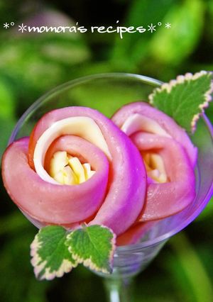 簡単お弁当♡ハムチーズの薔薇♬隙間おかず-レシピのメイン写真
