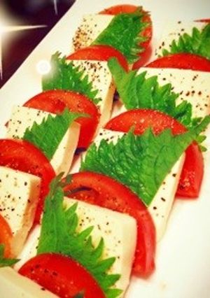 ぉ豆腐でカプレーゼ❤-レシピのメイン写真