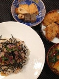鰹のたたきで★ちらし寿司-レシピのメイン写真