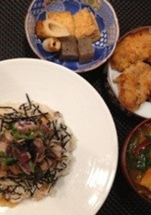 鰹のたたきで★ちらし寿司-レシピのメイン写真