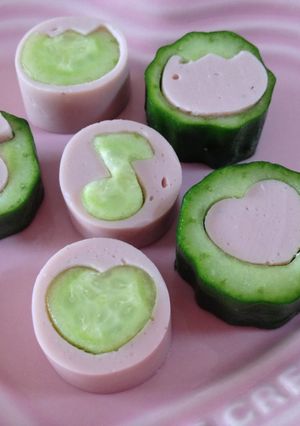 ☆簡単☆ソーセージときゅうりでキャラ弁-レシピのメイン写真