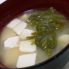 รูปของ ☆わさび菜と豆腐の味噌汁☆