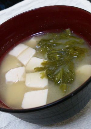 ☆わさび菜と豆腐の味噌汁☆-レシピのメイン写真