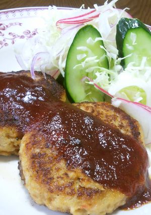 フレッシュトマトの生姜チーズハンバーグ-レシピのメイン写真
