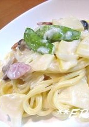 たけのこのクリームパスタ～♪♪-レシピのメイン写真