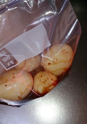 ﾋﾟﾘ辛♪おつまみ♪味玉(^o^)-レシピのメイン写真
