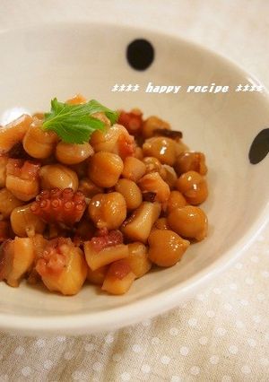 ほっこり✿ひよこ豆とたこの煮物-レシピのメイン写真
