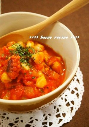 パンにもご飯にも✿蛸とひよこ豆のトマト煮-レシピのメイン写真