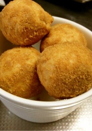 上新粉で☆黒糖きなこの豆腐ドーナツ♡-レシピのメイン写真