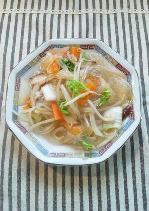 低たんぱく&減塩★くずきりあんかけ焼そば-レシピのメイン写真