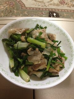 簡単♪早い♪わけぎと豚肉のサッと炒め-レシピのメイン写真