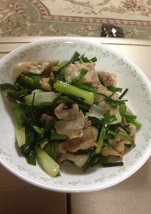 簡単♪早い♪わけぎと豚肉のサッと炒め-レシピのメイン写真