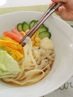 ざるうどんでサラダ麺-レシピのメイン写真
