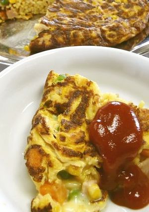 焼そば入り！簡単♪スパニッシュオムレツ風-レシピのメイン写真