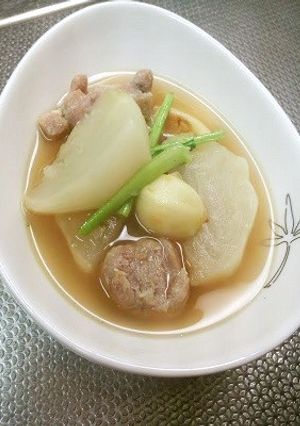 ゴロゴロガーリックとカブのチキンスープ-レシピのメイン写真