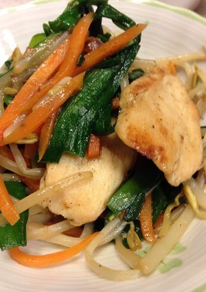 簡単 鶏胸肉とニラの炒め物-レシピのメイン写真