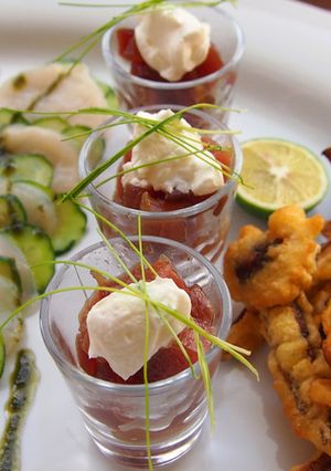 簡単おつまみ!マグロのミニタルタル-レシピのメイン写真