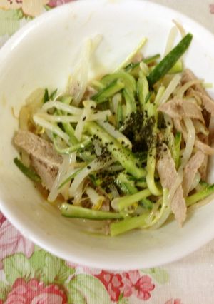 もやしときゅうり、豚肉の簡単サラダ-レシピのメイン写真