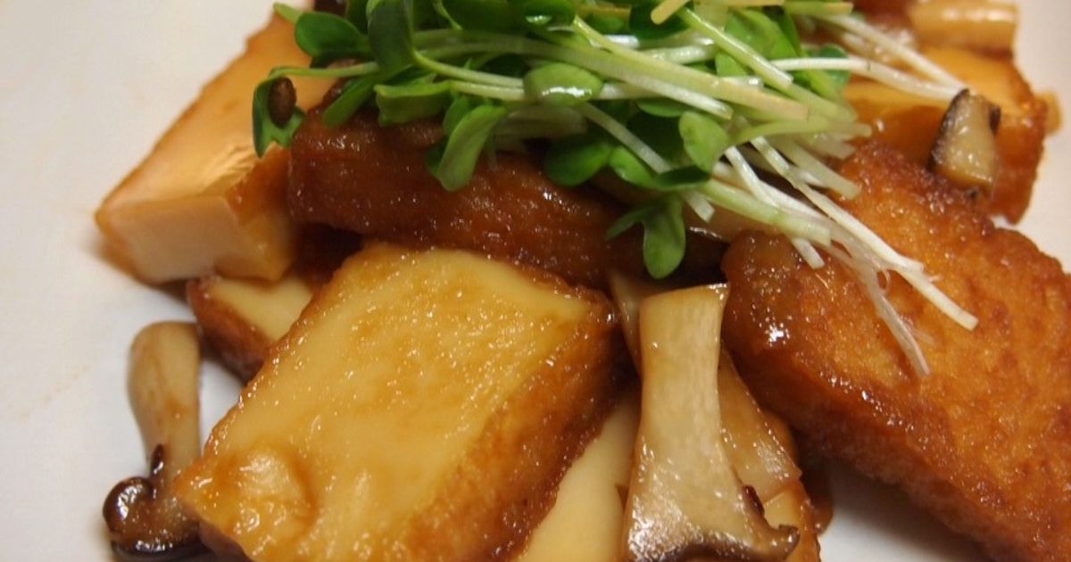 厚揚げとエリンギの甘辛炒め by 5×5chihiro 【クックパッド】 簡単