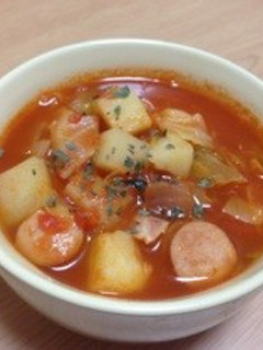 *野菜たっぷりトマト缶でミネストローネ*-レシピのメイン写真