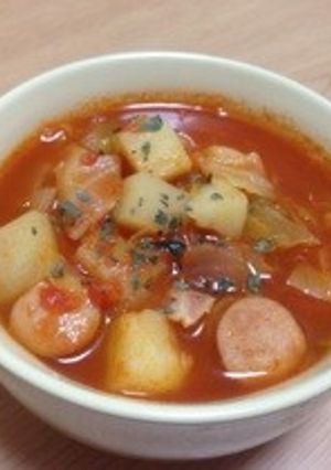 ＊野菜たっぷりトマト缶でミネストローネ＊-レシピのメイン写真