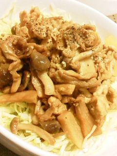 豚こまとしめじエリンギのオイスター炒め-レシピのメイン写真